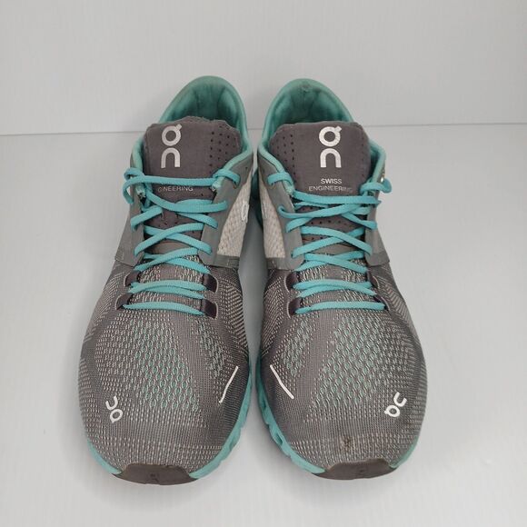 On Cloud X Flexible Lace Up Mesh Running Sneakers Shoes Teal Women's Size US 10 - Picture 2 of 12